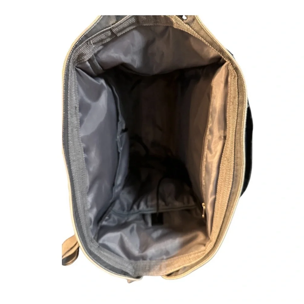 Harry Baby Backpack Bag Traveling Outdoor USB Port Oxford Cloth Zipper Gray/Blk